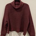 Madewell  Burgundy Side-Button Turtleneck Sweater Photo 0