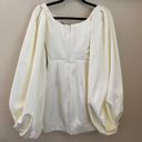 House Of CB  'Carlyn' Ivory Satin Balloon Sleeve Mini Dress/Size XS NWOT Photo 6