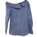 DKNY  | Cold shoulder stripe button down top Photo 1