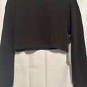 Iris New  Cotten blend distressed black crop top size medium Photo 0