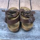 Birkenstock  Brown Leather Strappy Sandals Size L8/M6 Photo 3