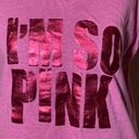 Xersion I’M SO PINK v-neck foil Print athletic shirt top pink cancer awareness Photo 3