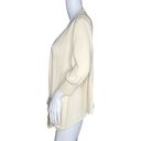 BCBGMAXAZRIA  Sweater Women Large Cream Cardigan Open Front Basic Minimalist Boho Photo 3