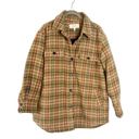 The Great. The State Park Shirt Jacket Flannel Plaid Shacket Size 1 / Small Brown Photo 8