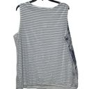 cj banks  Women's 1X Floral Sheer Striped Tank Top Plus Size Stretch V-Neck NWT Photo 8