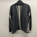 360 Cashmere  Gray & Cream Striped Open Front Cardigan Size S Photo 5