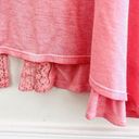 Live and let live  Pink Flowy Boho Lightweight Open Back Lacy Trim Blouse ~ Plus 2X Photo 4