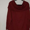 Caslon  (Nordstrom) Side Slit Cowl Neck Tunic Sweater in Burgundy XXL NWT Photo 0