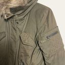 Generation Love  Georgina Asiatic Raccoon Bomber Jacket in Olive Green Sz S Photo 6