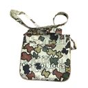 Tous  Crossbody Handbag Multi~Color Front Zipper Pocket Logo Charm Tan Green Rust Photo 1