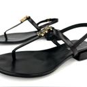 Burberry  Emily TB Logo Slingback Thong Monogram Leather Sandal EU 40.5 - US 10.5 Photo 12