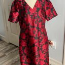 Talbots Back Bow Floral Jacquard A-Line Dress Photo 3