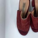 Chelsea & Violet  Tess Suede Block Heel Mules in Burgundy womens sz 8.5 Photo 2