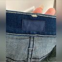 MOTHER Denim  Undone Hem Mini Skirt in Dark Graffiti Size 26 Blue Photo 6