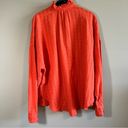 Pilcro  Anthropologie Orange Long Sleeve Button Down Top Large Photo 9