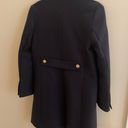 ZARA Navy Wool Coat Photo 3