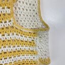 Handmade Yellow And White Crochet Knitted Sweater Vest Size M Photo 4