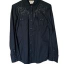 Ariat NEW  HolidayBeaded Button Down Shirt In Twilight Navy Blue Almost Black Med Photo 0