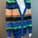 Quiksilver Quicksilver long cardigan sweater vintage colorful stripes women's size medium Photo 0