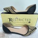 Modcloth NEW  Restricted “Amazing” Black & Gold Stitched Toe Flats Size 8.5 Photo 0