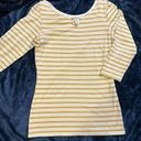 Matilda Jane  Yellow Striped Shirt with Button accents size large Photo 0