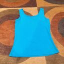 MKM Designs Aqua Blue y2k 90’s Vintage Retro Ribbed Tank Top Butterfly Sequins Small Photo 7