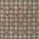 Polo VTG TAN & BLACK GINGHAM PLAID EMBROIDERED ROSE BUTTON UP  Photo 3