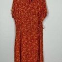 Lane Bryant Designs  Orange Floral Maxi Dress Size 28 Photo 0