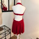 BCBG MAXAZRIA Red Shea Dress Cutout Open Back Mini‎ Size M Photo 3