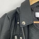 Elizabeth and James Textile  Black Faux Leather Jacket Women's Size Small S Photo 4