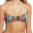 Hobie NEW  Sierra Bandeau Beaded Stripe Swim Bikini Brown Yellow Orange Boho M Photo 1