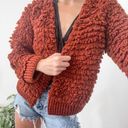 Universal Threads Universal Thread Pumkin burnt orange fluffy knit chunky cardigan sweater  Photo 1