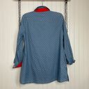 JACK  b. quick Women’s Blue Polka Dot Sequined Holiday Button Blouse Size S Photo 7