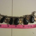 Monet Vintage  Charm Bracelet Black Enamel Gold Tone 7.5 Inches Photo 5