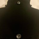 Gallery NWT  Water Resistant Long Black Coat With Removable Hood Liner & Belt Photo 12