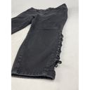 Torrid  Denim Jeans Women Size 20R Dark Wash Black Laced Ankle 40 X 24.5 Jegging Photo 2