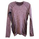 Sweaty Betty  Long‎ Sleeve Activewear Top Size S Purple Space Dye Vents Stretch Photo 0