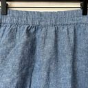 The Loft  Outlet Blue Linen Cotton Blend A-Line Skirt Photo 6