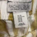 Rachel Zoe  Women’s Stripe 100% Linen Pull On Cropped Pants Golden Yellow Size XL Photo 6