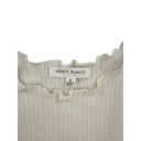 Honey Punch  - Ribbed Pointelle Knit Short Sleeve Top in Ivory Photo 1