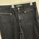 Krass&co Lauren Jeans . Ralph Lauren Women's Black Jeans Size 12 Gold Zip Pockets Photo 1