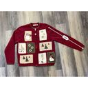 Croft & Barrow  Full Zip  Cardigan Christmas sweater M Snowman Wool Angora blend Photo 11