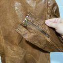 Ralph Lauren Lauren  Women's Lambskin Leather Moto Jacket 8 Dark Walnut 80s Rock Photo 7