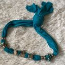 New boho scarf necklace Blue Photo 4