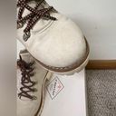 st. john's bay  Landson Boots 9 Womens Off White Faux Leather Lace Up Comfort Photo 5