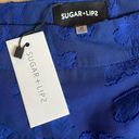 Sugar and L!ps NWT Blue Floral Ruffle Skirt Photo 5