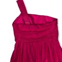 J.Crew  Lucienne One Shoulder Hot Pink Silk Chiffon Dress NWT size 8 Petite Photo 4