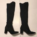 Wild Diva  Lounge black faux suede over the boots heeled women size 10 Photo 0