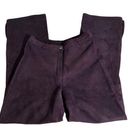 St. John  Purple Suede Leather Bootcut Pants Sz 6 Photo 0