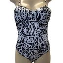 One Piece Glam rocks  graffiti print bodysuit with padded cups Size XL New Photo 9